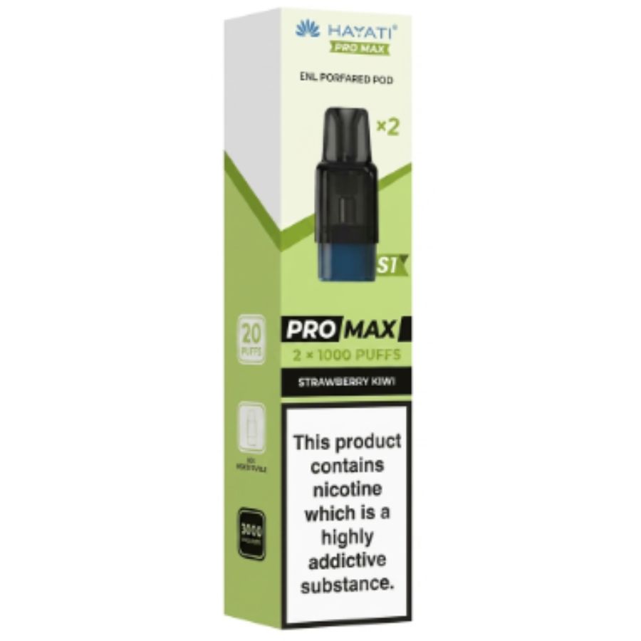 Strawberry Kiwi Pro Max S1 Prefilled Pods by Hayati