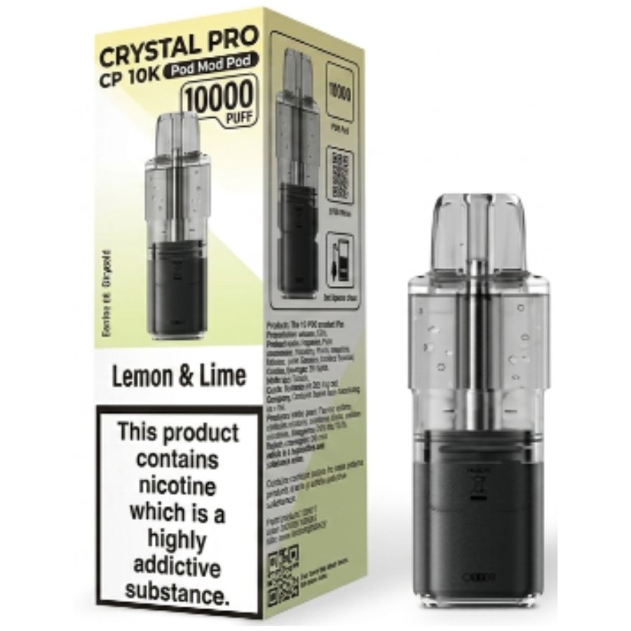 Lemon Lime CP 10K Prefilled Pod & Refill by Crystal Pro