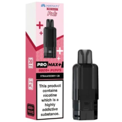 Strawberry GB Pro Max Plus 6000 Prefilled Pod & Refill by Hayati
