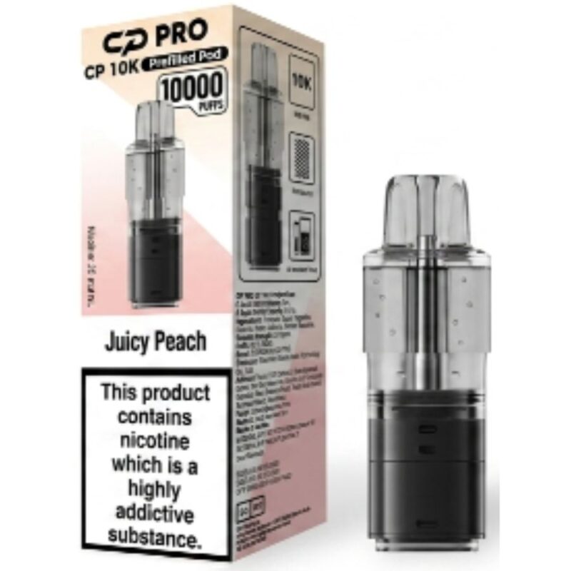 Juicy Peach CP 10K Prefilled Pod & Refill by Crystal Pro