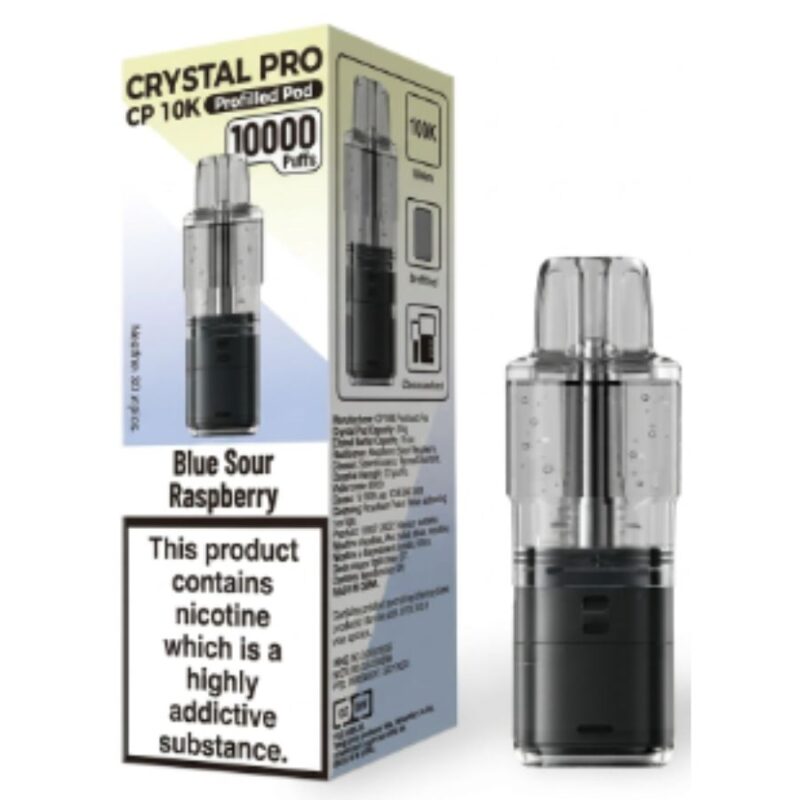 Blue Sour Raspberry CP 10K Prefilled Pod & Refill by Crystal Pro