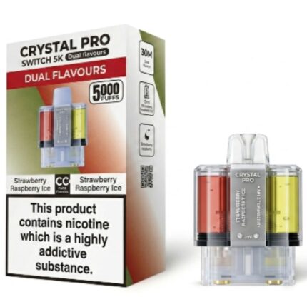 Strawberry Raspberry Ice / Strawberry Kiwi Switch 30K Prefilled Pods by Crystal Pro