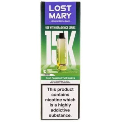 Kiwi Passion Fruit Guava Nera 15K Prefilled Pod & Refill by Lost Mary