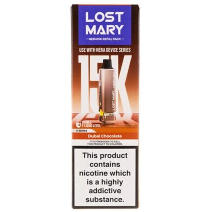 Dubai Chocolate Nera 15K Prefilled Pod & Refill by Lost Mary