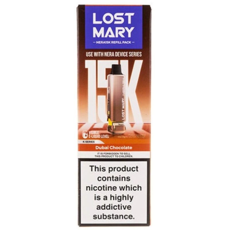 Dubai Chocolate Nera 15K Prefilled Pod & Refill by Lost Mary
