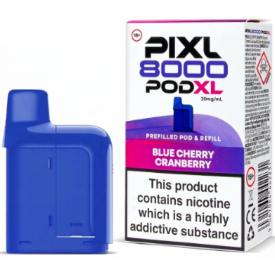 Blue Cherry Cranberry Pixl 8000 Prefilled Pod & Refill by Pixl