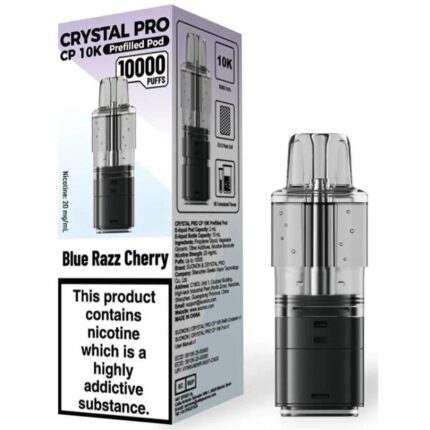 Blue Razz Cherry CP 10K Prefilled Pod & Refill by Crystal Pro