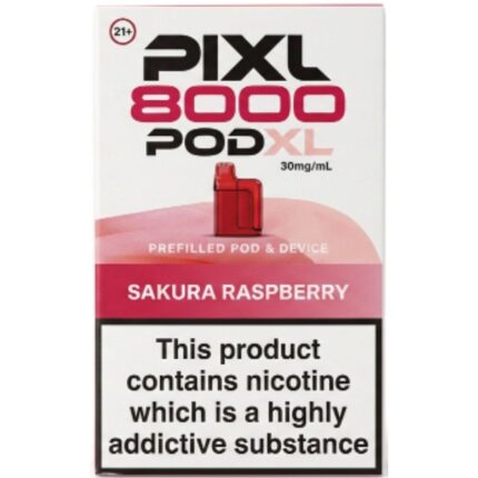 Sakura Raspberry Pixl 8000 Prefilled Pod & Refill by Pixl