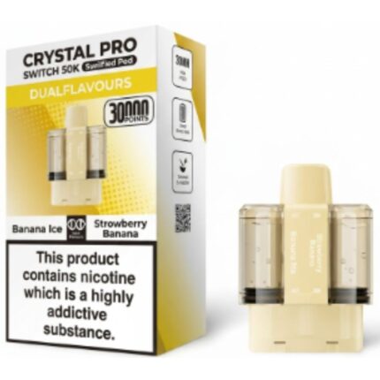 Banana Ice / Strawberry Banana Switch 30K Prefilled Pods by Crystal Pro