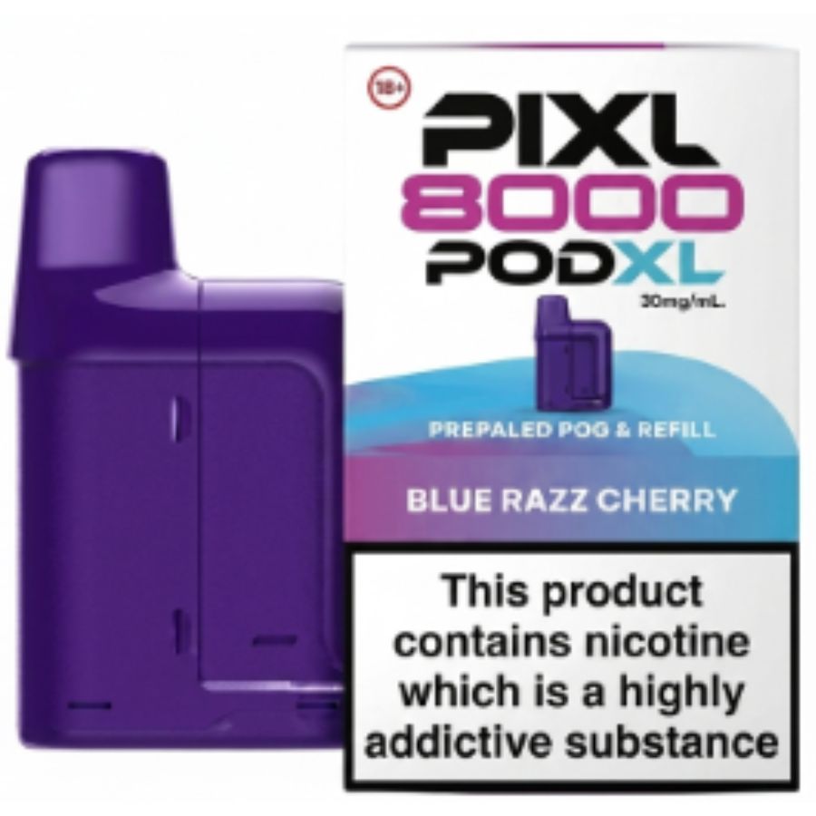 Blue Razz Cherry Pixl 8000 Prefilled Pod & Refill by Pixl
