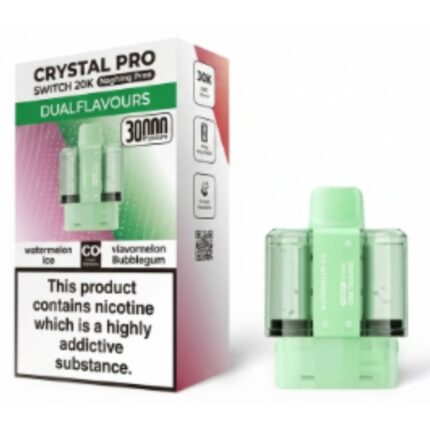 Watermelon Ice / Watermelon Bubblegum Switch 30K Prefilled Pods by Crystal Pro