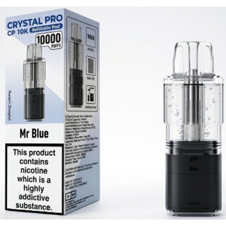 Mr Blue CP 10K Prefilled Pod & Refill by Crystal Pro
