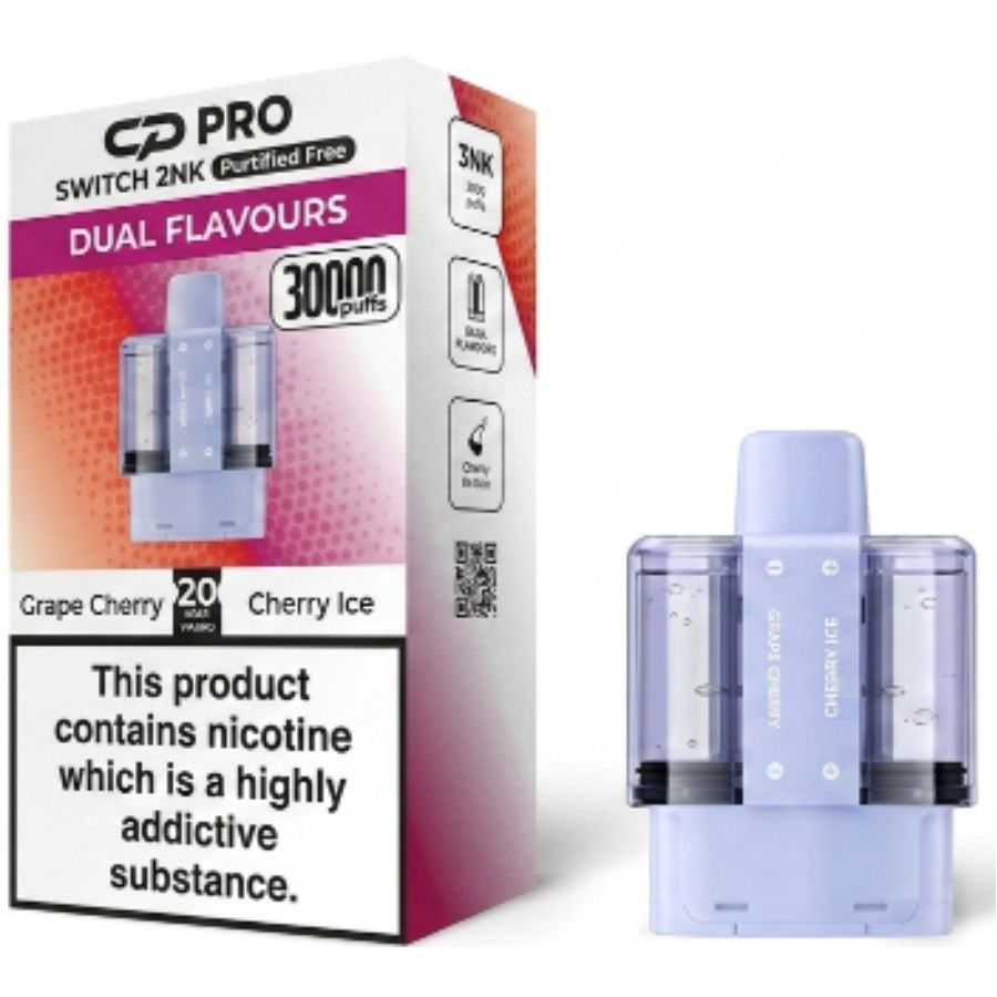 Fizzy Cherry / Cherry Ice Switch 30K Prefilled Pods by Crystal Pro